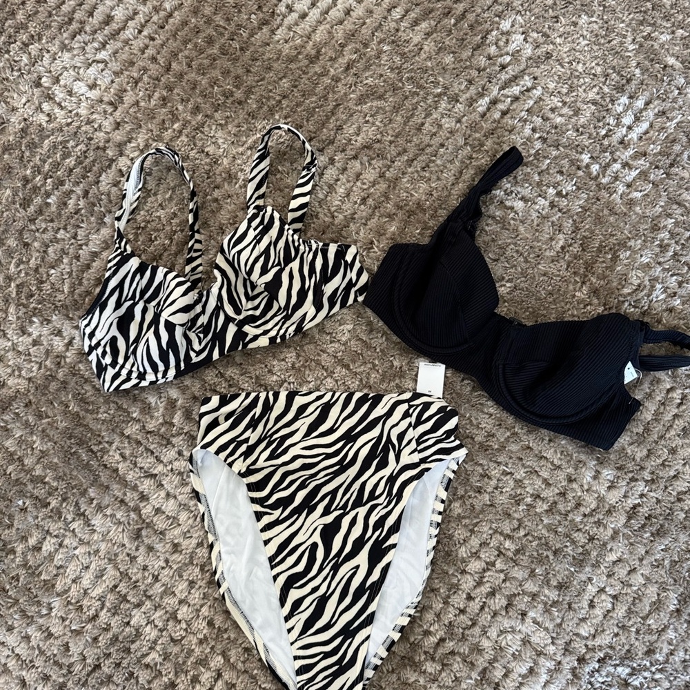 Old Navy Zebra Print Bikini Set